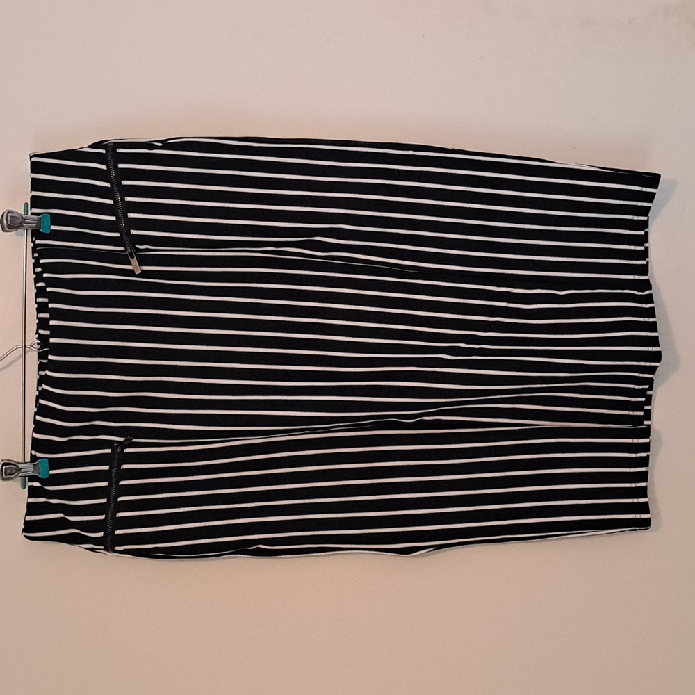 Black with White Stripes skirt. By Wendy Williams